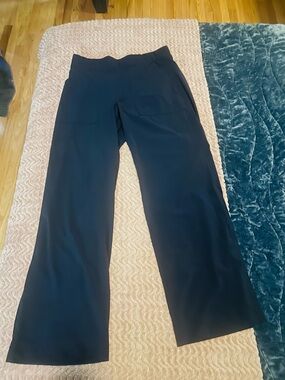 Athleta Navy Wide-Leg Pull-On Pants